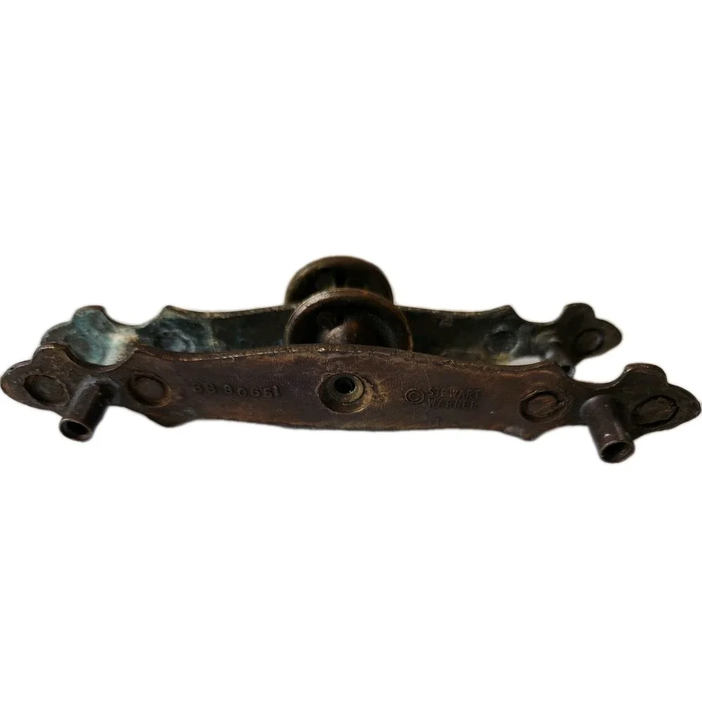 Lot 25 VTG Bronze Stewart Warner Cabinet Handles Drawer Pull 3.5